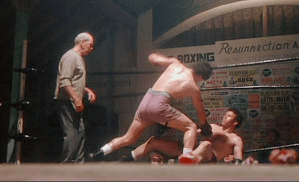 Rocky 1976 opening fight scene in a dim club