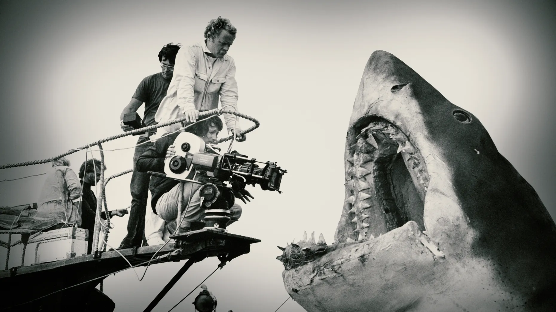 Jaws 1975 Production Set Behind The Scenes Steven Spielberg Animatronic Calibration