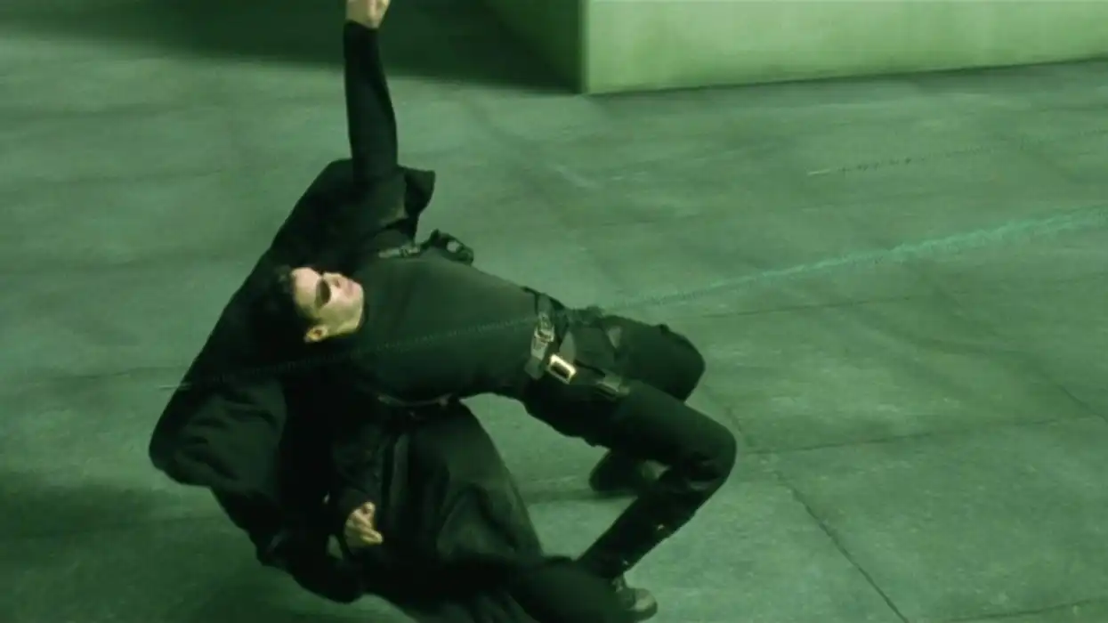 The Matrix bullet time rooftop visual effects breakdown Gaeta