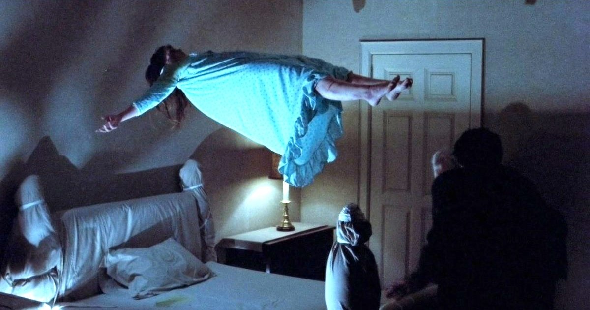 The Exorcist 1973 Levitating Bedroom Climax Sequence Hard Overhead Illumination